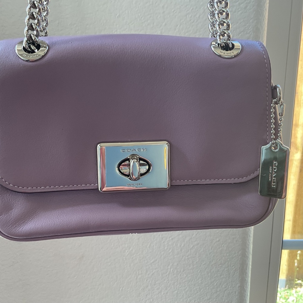 Coach Purple Leather Mini Cassidy Handbag “Like New” - Picture 8 of 16